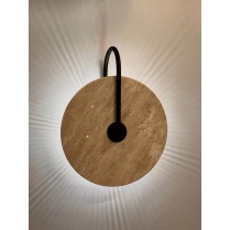 Travertine Disc Wall Light