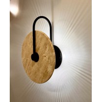 Travertine Disc Wall Light