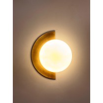 Wall Light with Gold Half...