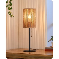 Modern rope shade table lamp